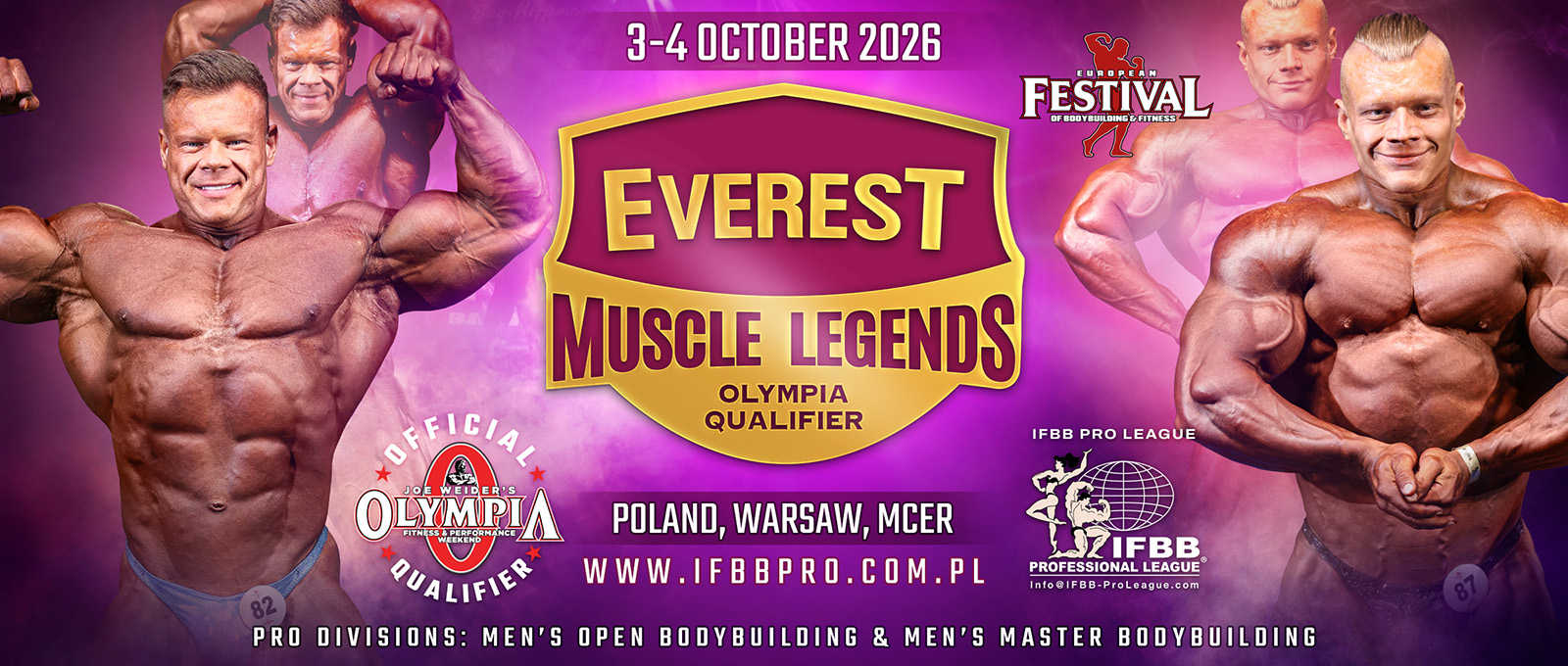 2026 Everest Muscle Legends Pro - Men's Open Bodybuilding