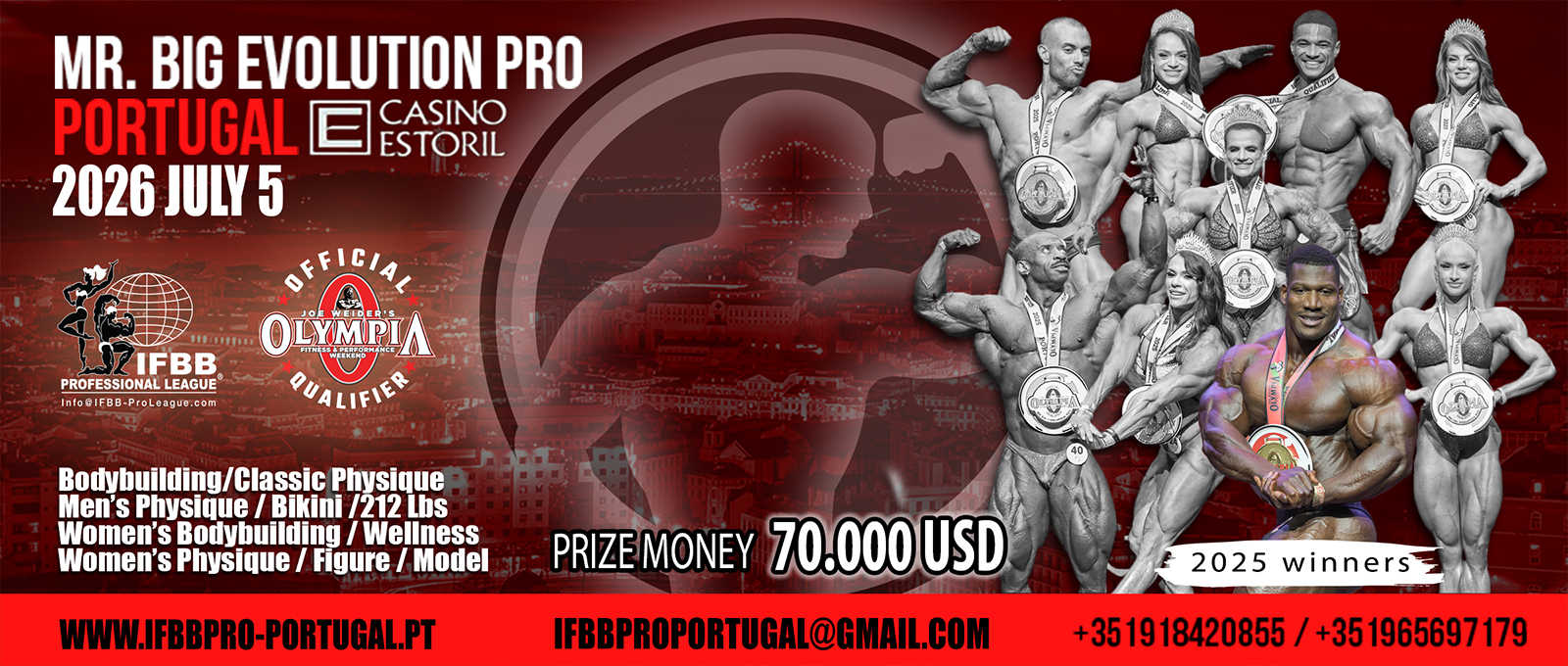 2026 Mr Big Evolution Portugal Pro - Men's Open Bodybuilding