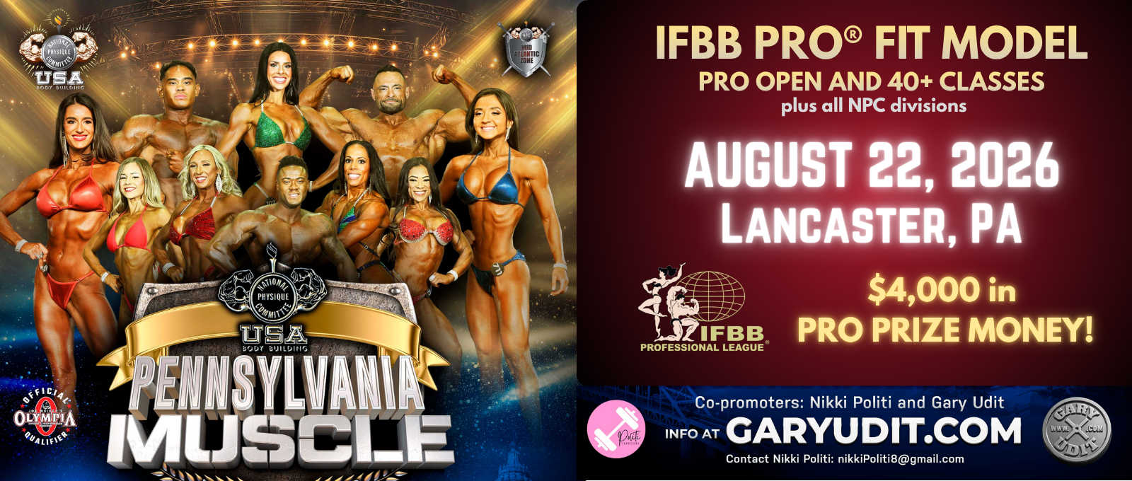 2026 Pennsylvania Muscle Pro - Women's Fit Model