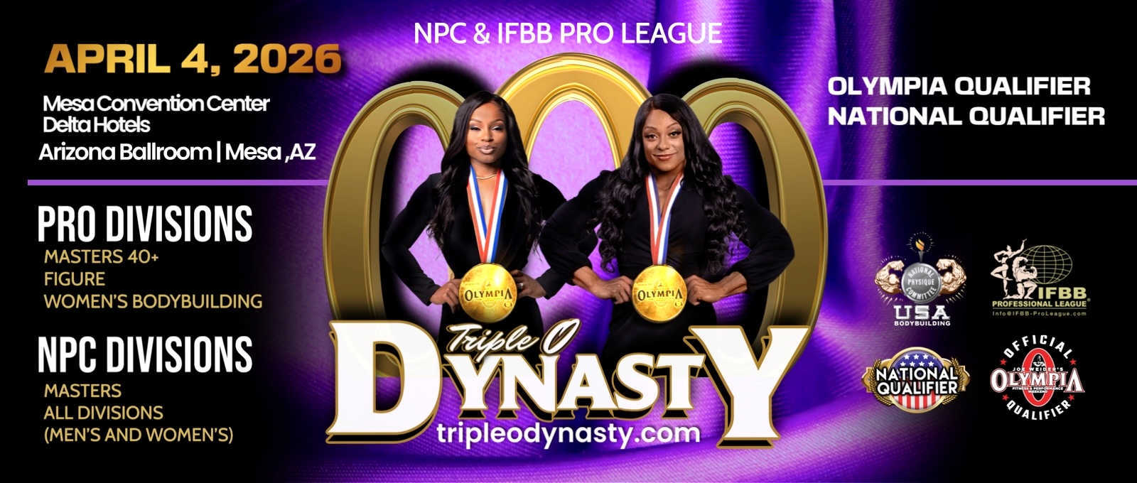 2026 Triple O Dynasty Pro - Women's Bodybuilding